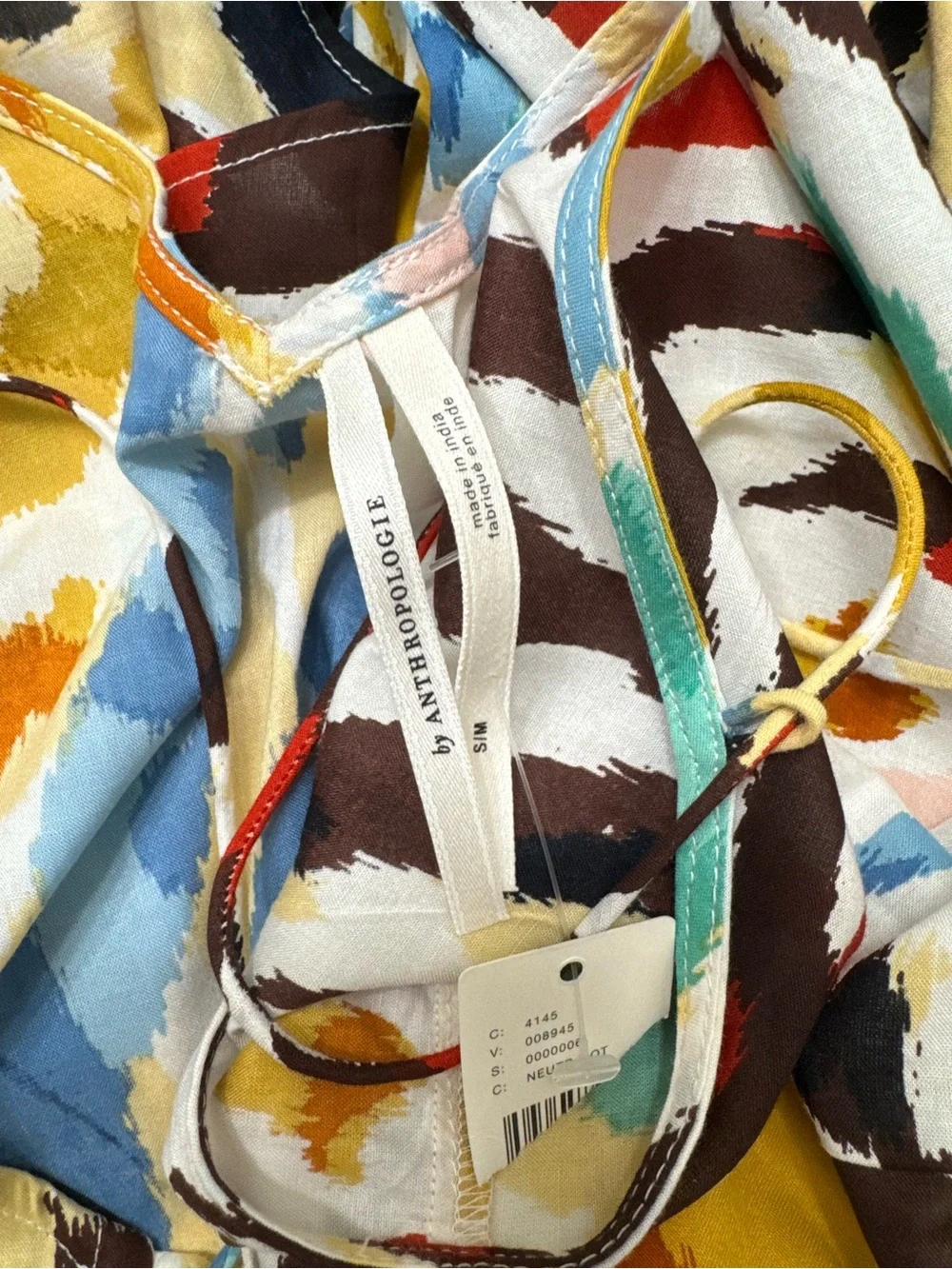 NWT By Anthropologie Printed Beach Cover Up Dress | Swim Coverup - Picture 7 of 7